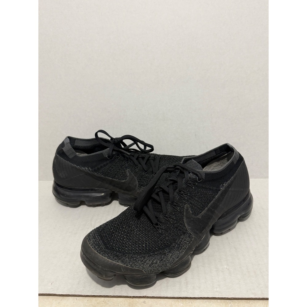 Nike Air VaporMax Flyknit Mens 9.5 Black Anthracite Running Shoes 849558-007